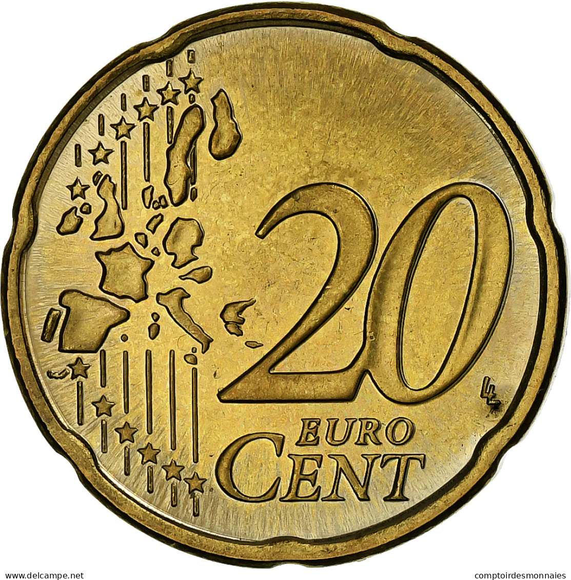 Finlande, 20 Euro Cent, 2001, Vantaa, Laiton, SUP, KM:102 - Finnland