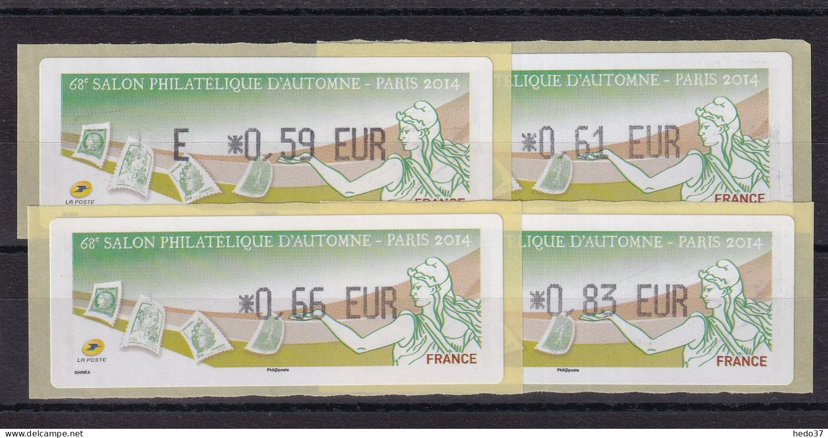 France Timbres De Distributeurs N°1165 - 4 Ex. - Neuf ** Sans Charnière - TB - 2010-... Abgebildete Automatenmarke