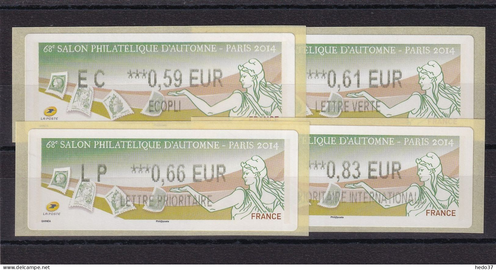 France Timbres De Distributeurs N°1166 - 4 Ex. - Neuf ** Sans Charnière - TB - 2010-... Abgebildete Automatenmarke