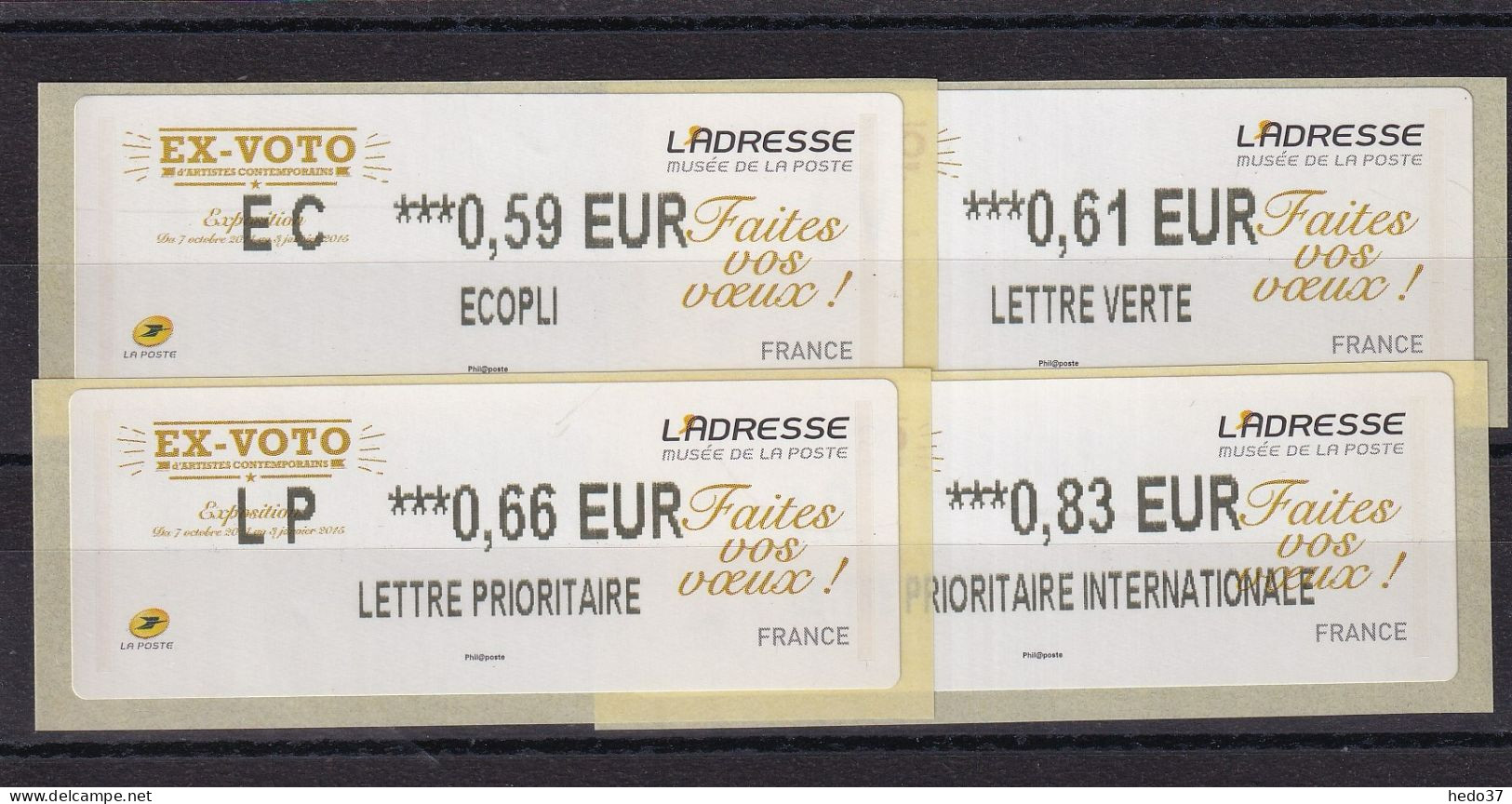 France Timbres De Distributeurs N°1161 - 4 Ex. - Neuf ** Sans Charnière - TB - 2010-... Illustrated Franking Labels