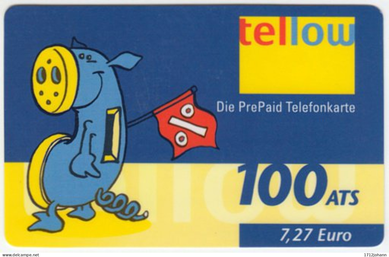 AUSTRIA B-342 Prepaid Tellow - Cartoon, Communication, Headset - Used - Oesterreich