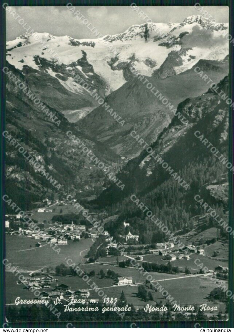 Aosta Gressoney Saint Jean Monte Rosa PIEGA Foto FG Cartolina KB1843 - Aosta