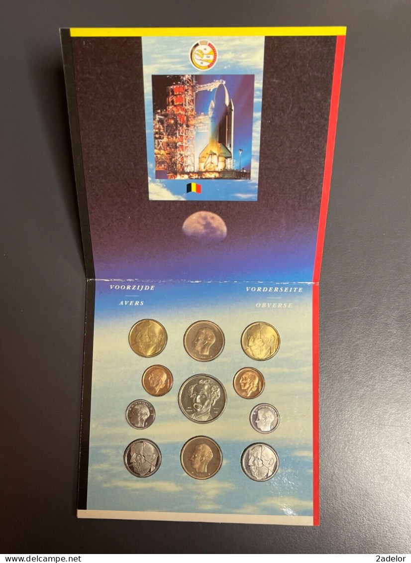 Coffret Du Royaume De Belgique, Fleurs De Coins 1992, Astronaute Dirk Frimout - Collezioni