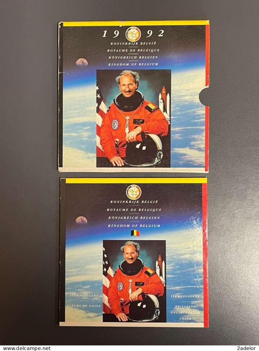 Coffret Du Royaume De Belgique, Fleurs De Coins 1992, Astronaute Dirk Frimout - Verzamelingen