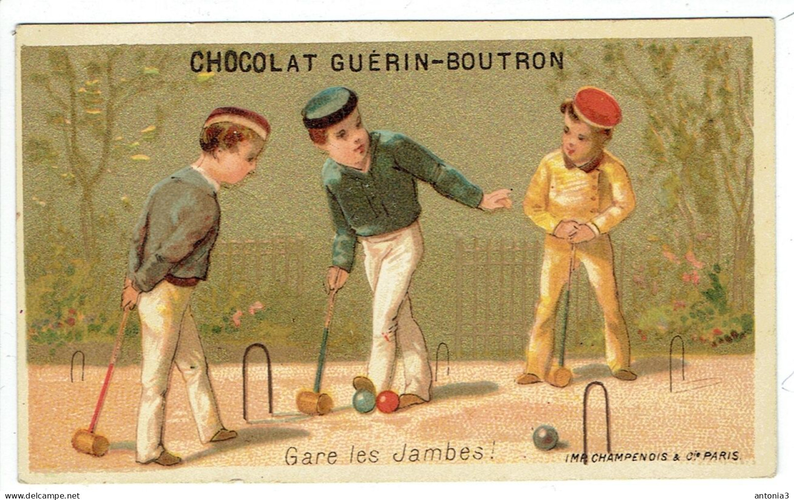 Chocolat Guérin-Boutron. Croquet. Gare Les Jambes. Paris.**** - Guérin-Boutron
