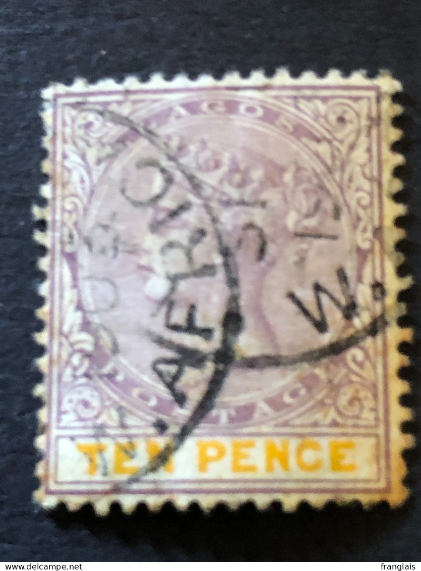 LAGOS  SG 37  10d Mauve And Yellow  FU - Nigeria (...-1960)