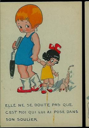 LES JOUETS N°05 Elle Ne Se Doute Pas Que C'est Moi Qui Lui Ai Posé Dans Son Soulier 9x14cm 15 Carte Différente Colorisé - Spielzeug & Spiele