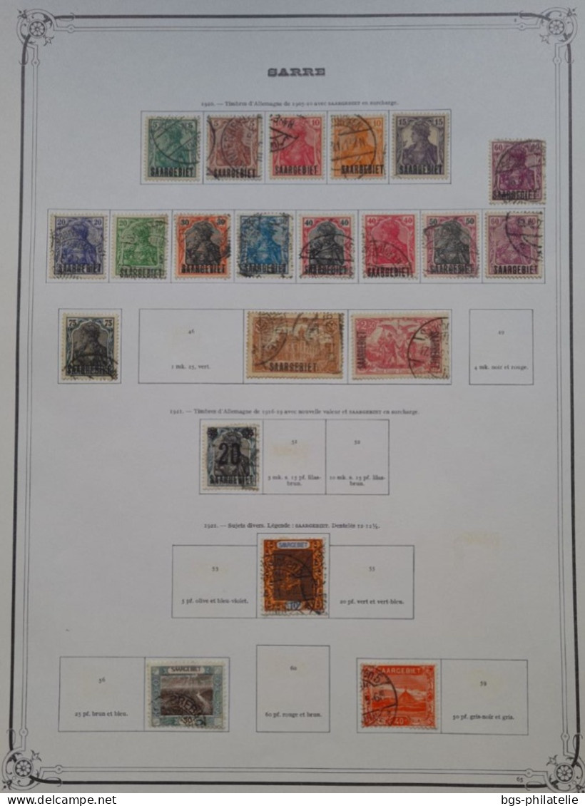 Sarre, Collection De Timbres Neufs * Et Oblitérés. - Sammlungen (ohne Album)