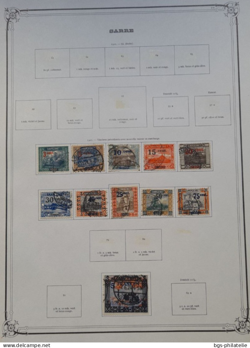 Sarre, Collection De Timbres Neufs * Et Oblitérés. - Collections (sans Albums)