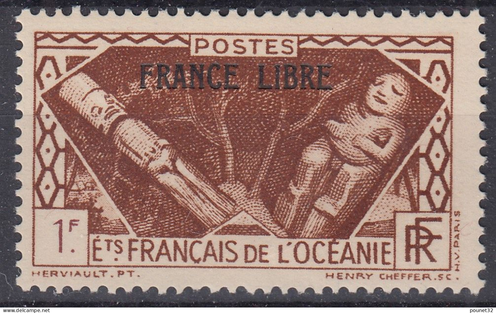 TIMBRE OCEANIE FRANCE LIBRE N° 144 NEUF GOMME COLONIALE SANS CHARNIERE - Nuevos