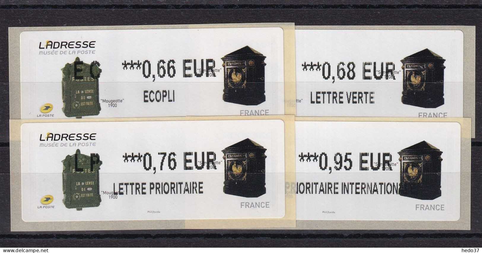 France Timbres De Distributeurs N°1169 - 4 Ex. - Neuf ** Sans Charnière - TB - 2010-... Abgebildete Automatenmarke