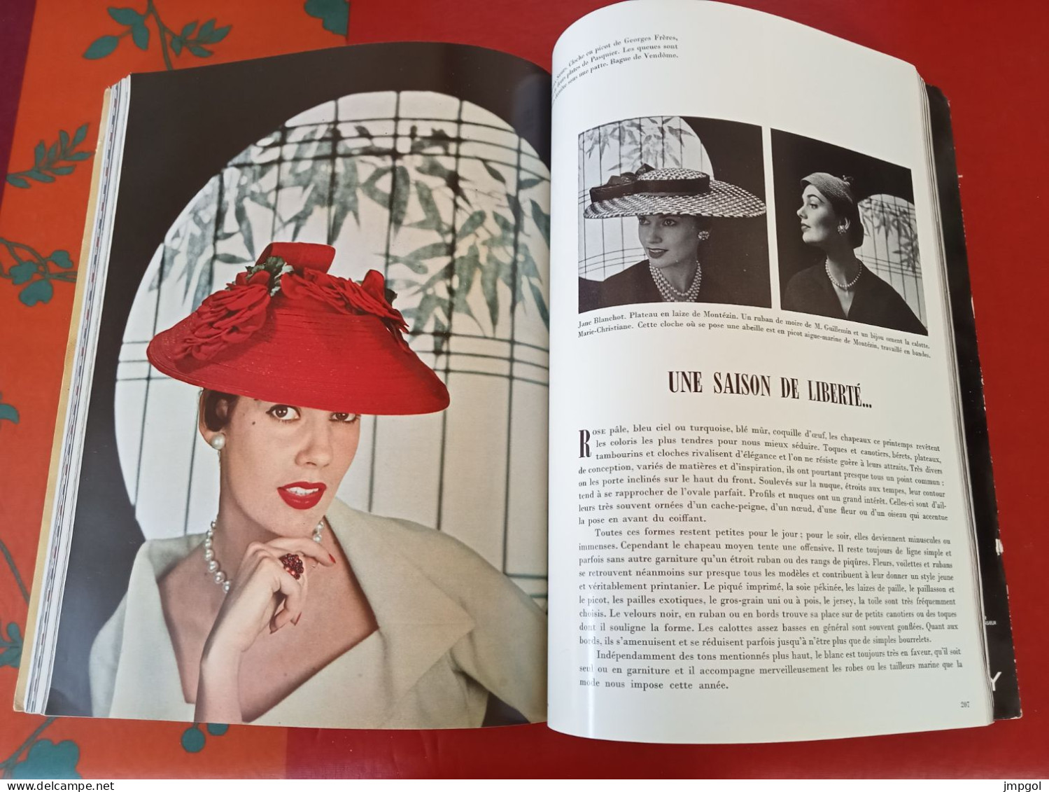 Officiel de la Mode et de la Couture Paris Mars 1954 Collections Printemps Dior Balmain Cardin Nina Ricci Givenchy Patou