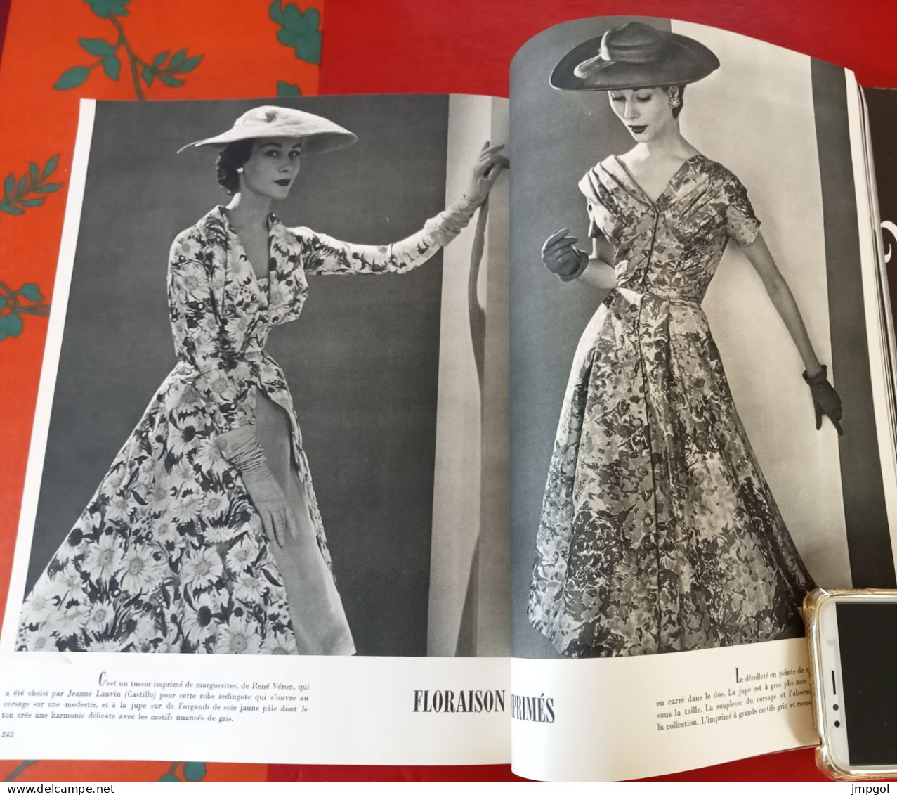 Officiel de la Mode et de la Couture Paris Mars 1954 Collections Printemps Dior Balmain Cardin Nina Ricci Givenchy Patou