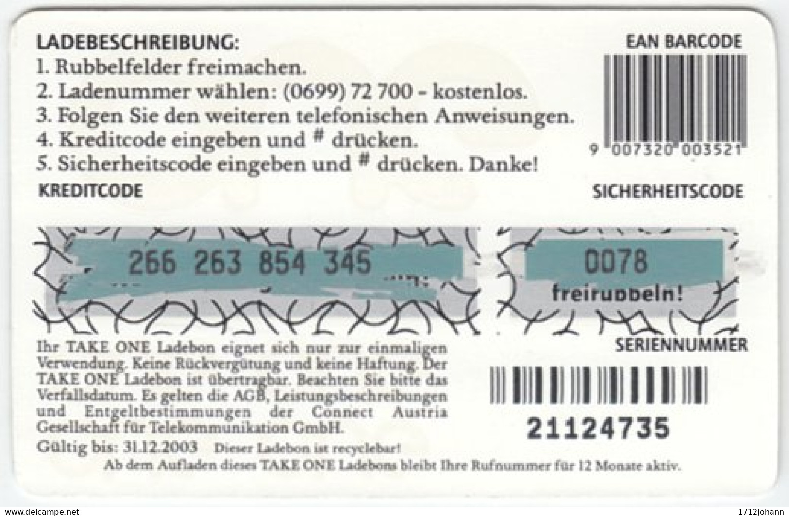 AUSTRIA N-304 Recharge One - People, Youth - Used - Oesterreich