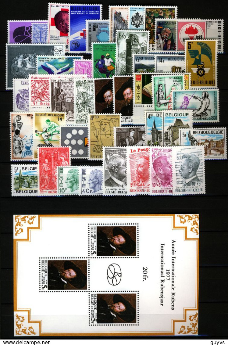 België/Belgique Jaar/ann 1977 ** COB = 30,70 Euro Vl2662 - Années Complètes