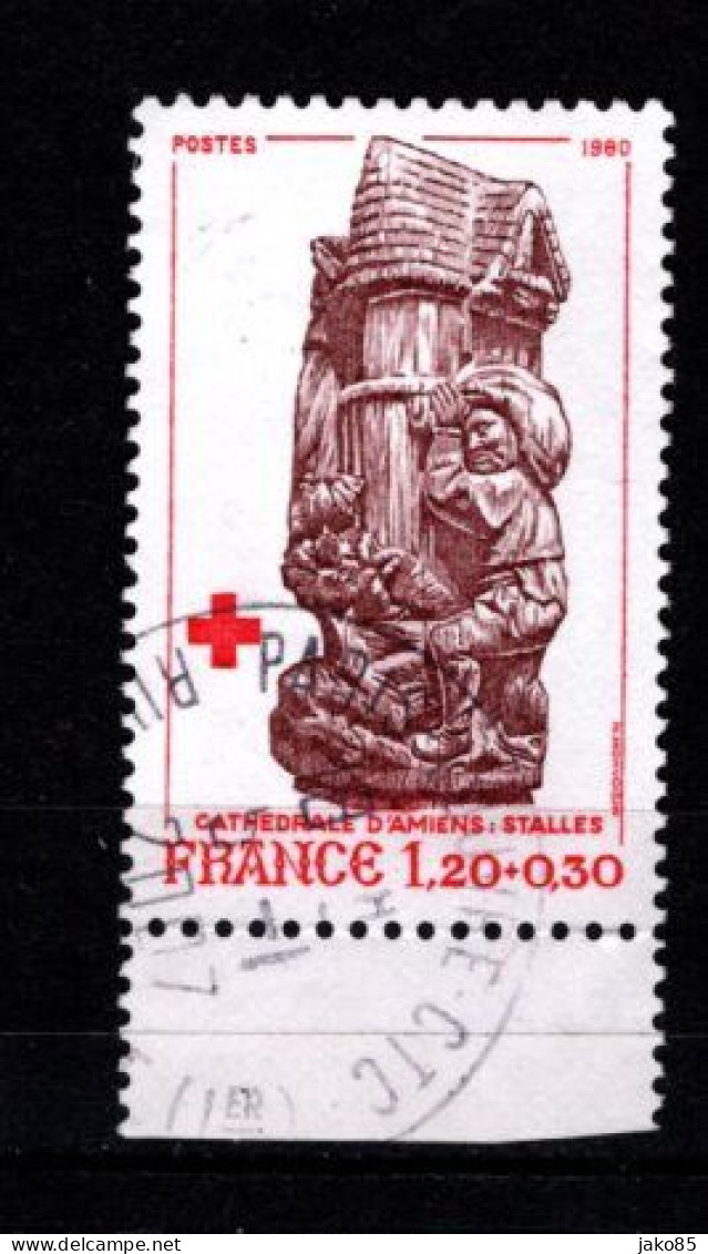 - FRANCE - 1980 - YT N° 2116 - Oblitéré - Croix Rouge - Used Stamps