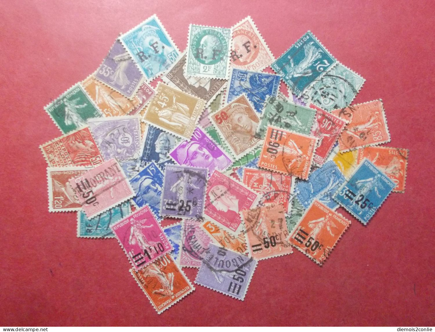 Lot 50 Timbres FRANCE Différents Vrac Divers - Envoi Gratuit (B299) - Sammlungen