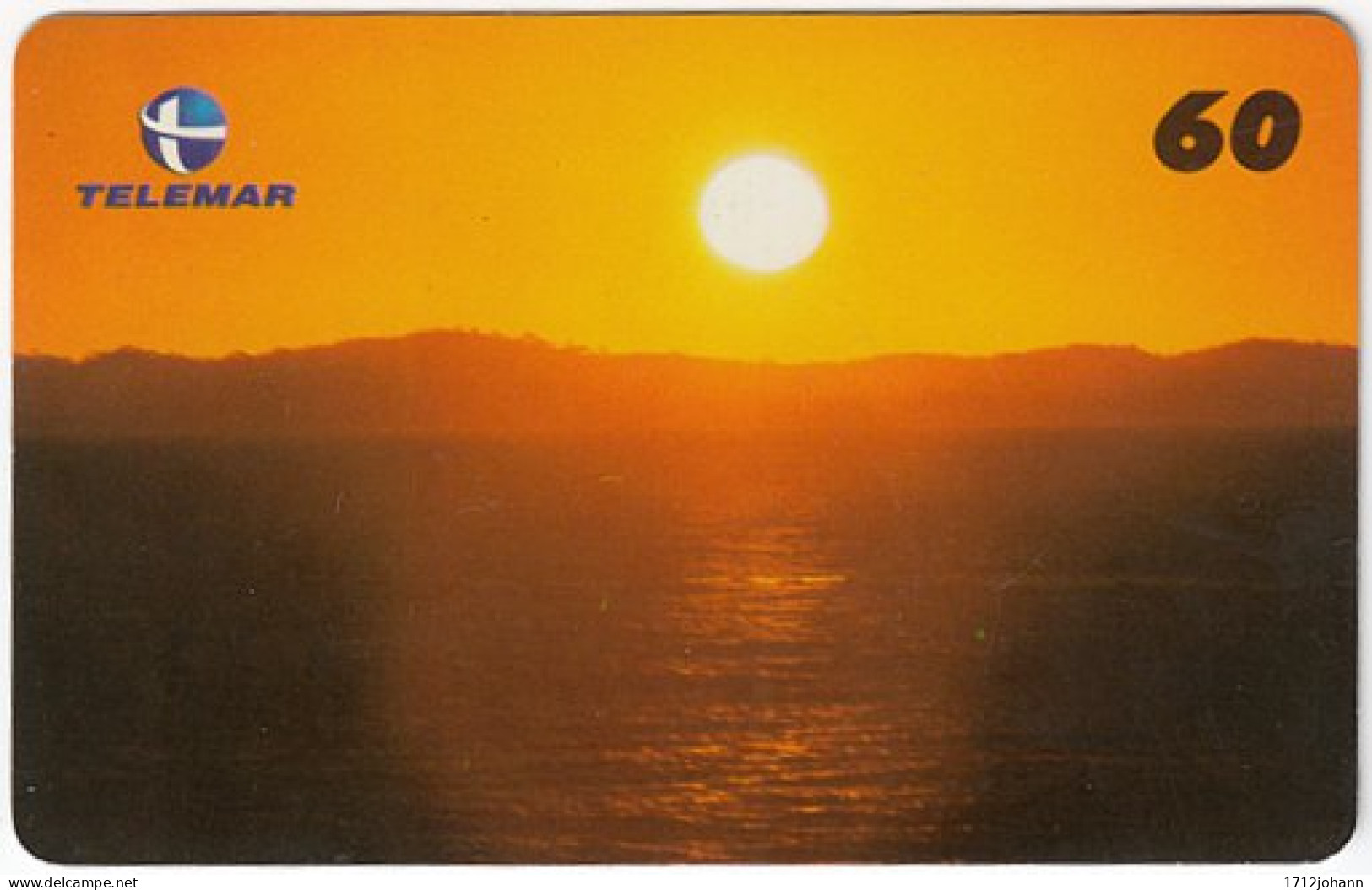 BRASIL N-197 Magnetic Telemar - Landscape, Coast, Sunset - Used - Brésil