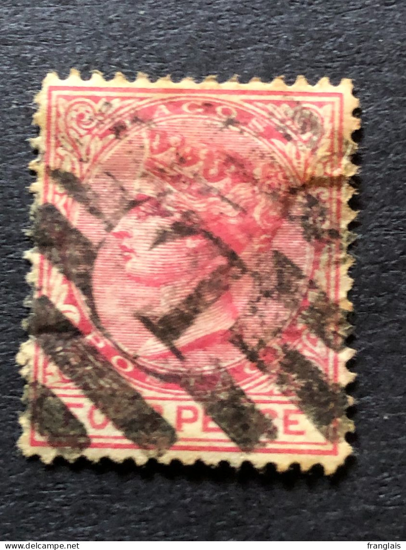 LAGOS  SG 14  4d Carmine Wmk CC - Nigeria (...-1960)