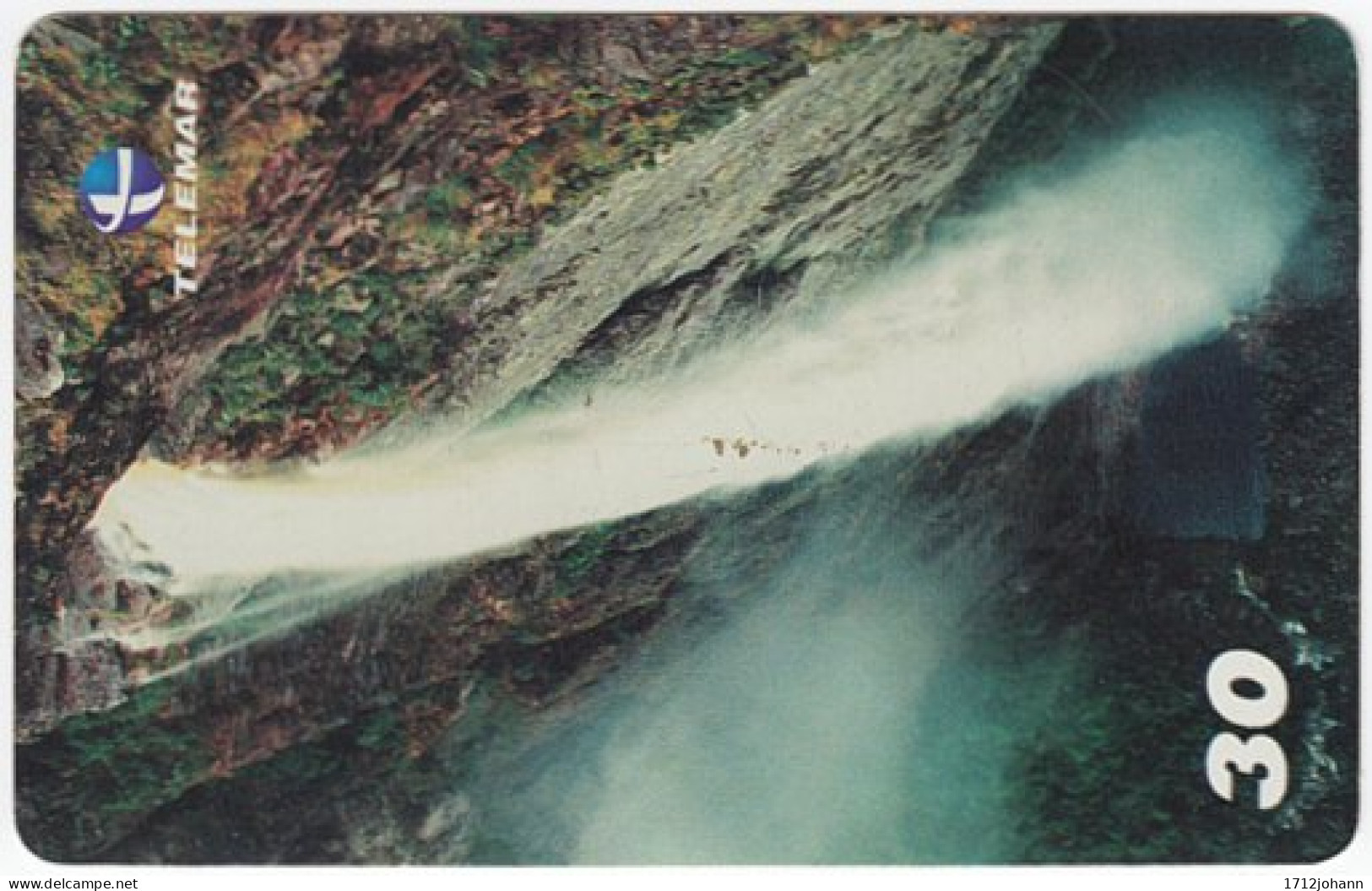 BRASIL N-390 Magnetic Telemar - Landscape, Waterfall - Used - Brésil