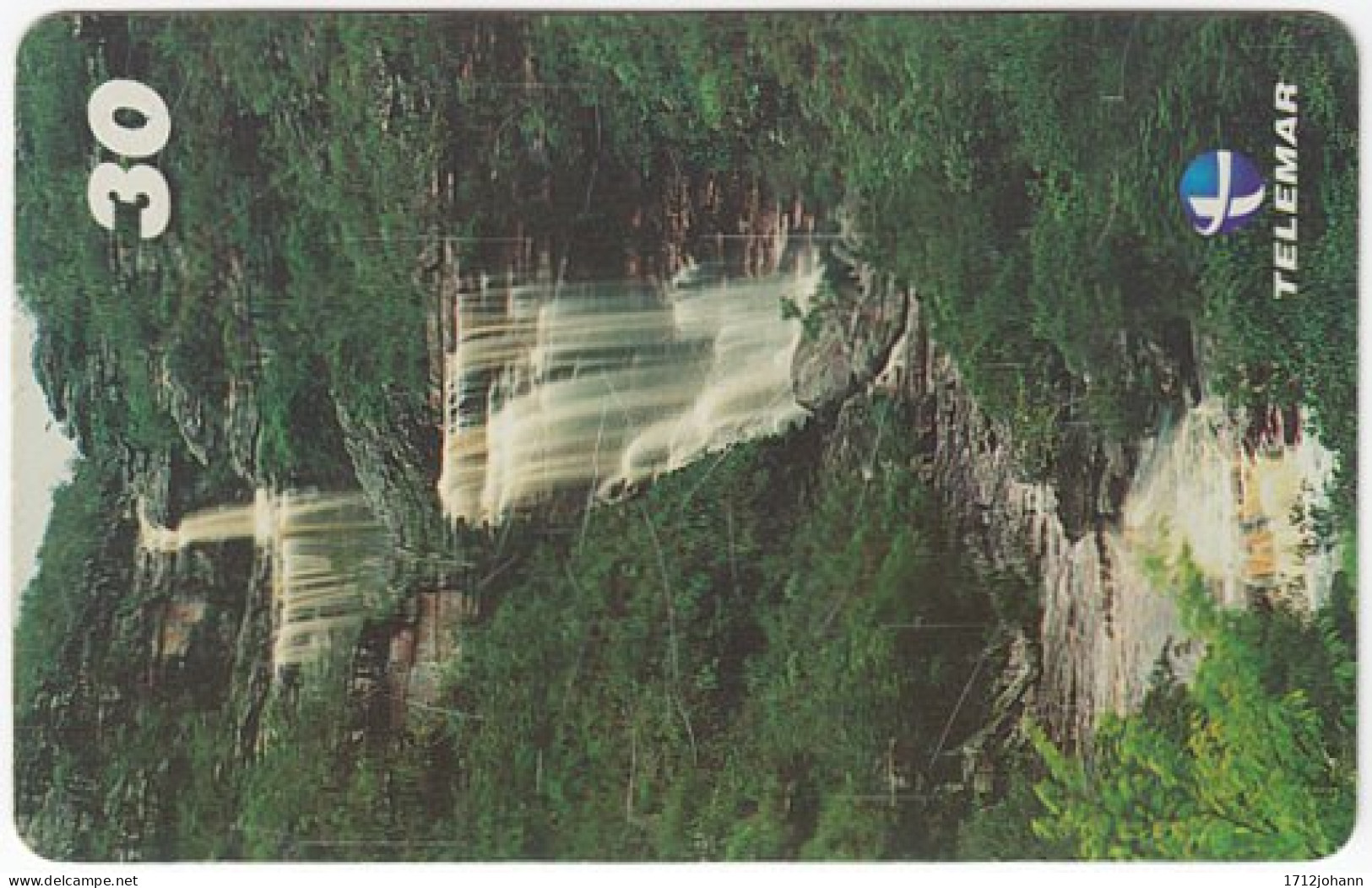 BRASIL N-391 Magnetic Telemar - Landscape, Waterfall - Used - Brésil