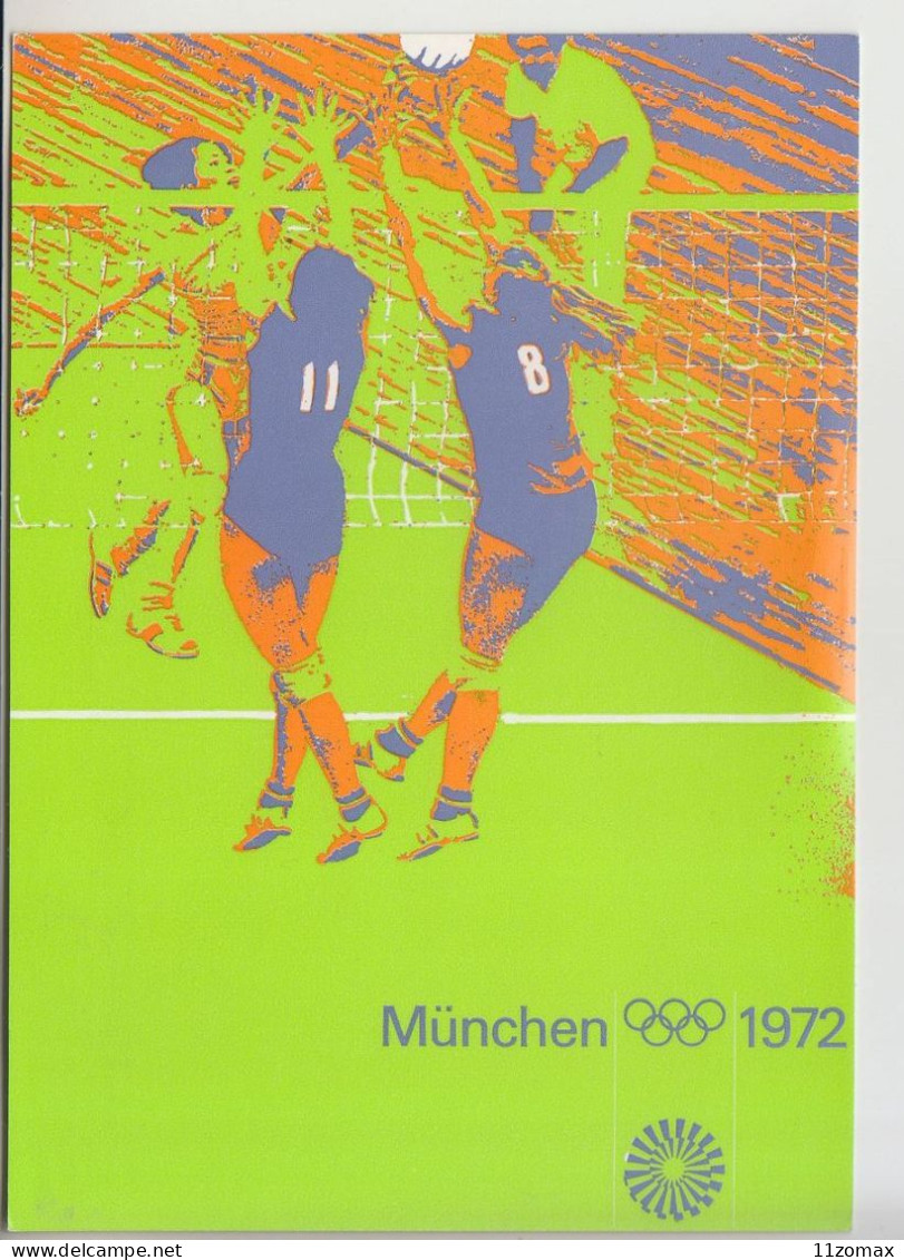 OLYMPIA 1972 MÜNCHEN, Volleyball Olympic Games Munich Unused Postcard (official Poster) - Olympic Games