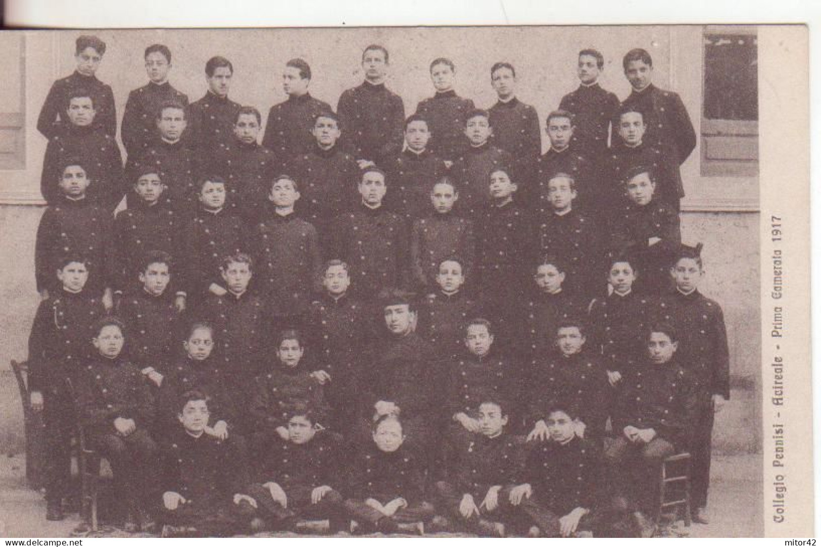 384A-Collegio Pennisi-Foto Annuale Prima Camerata 1917.SENZA Stemma - Acireale