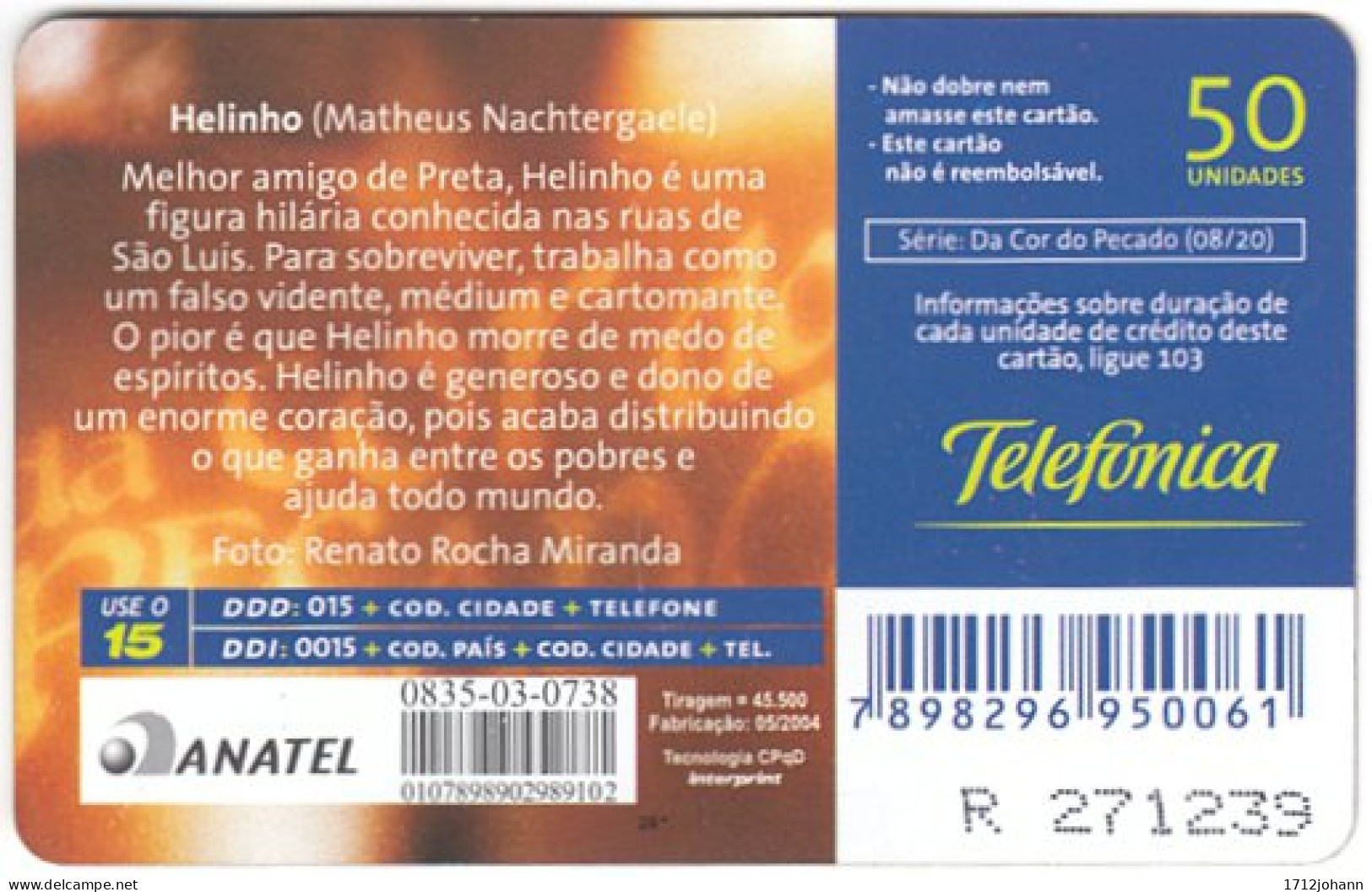 BRASIL U-118 Magnetic Telefonica - Television, Telenovela - Used - Brasilien