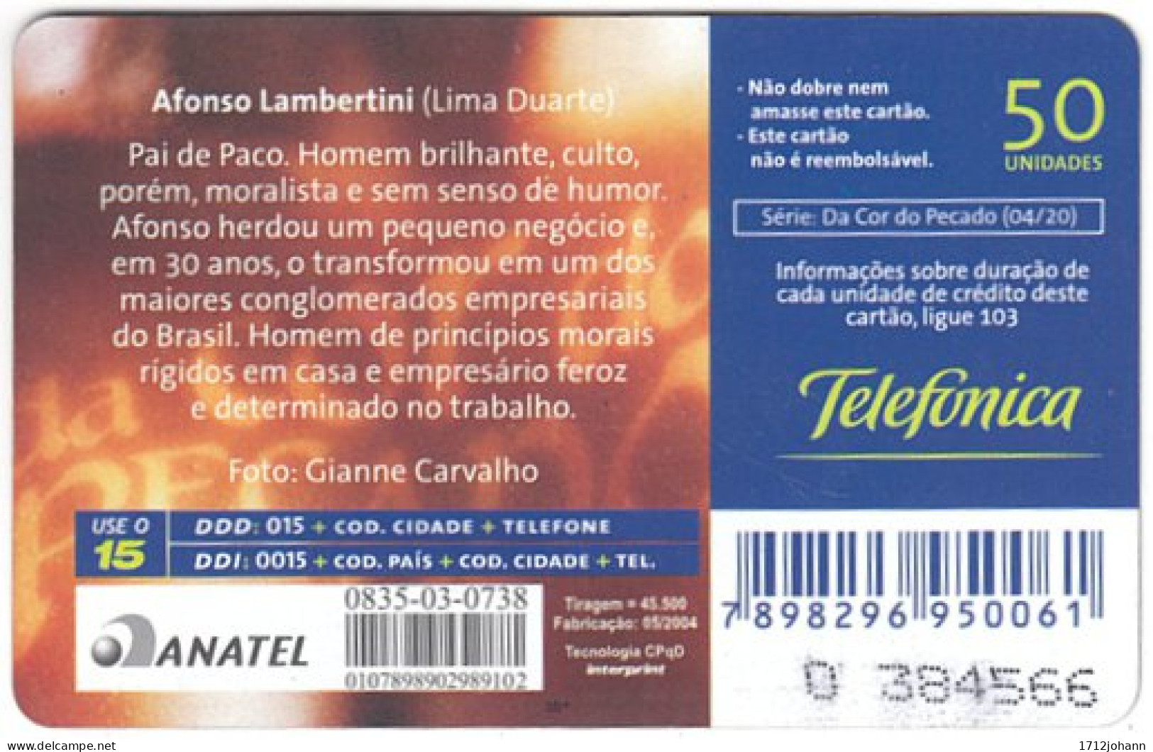 BRASIL U-120 Magnetic Telefonica - Television, Telenovela - Used - Brasilien
