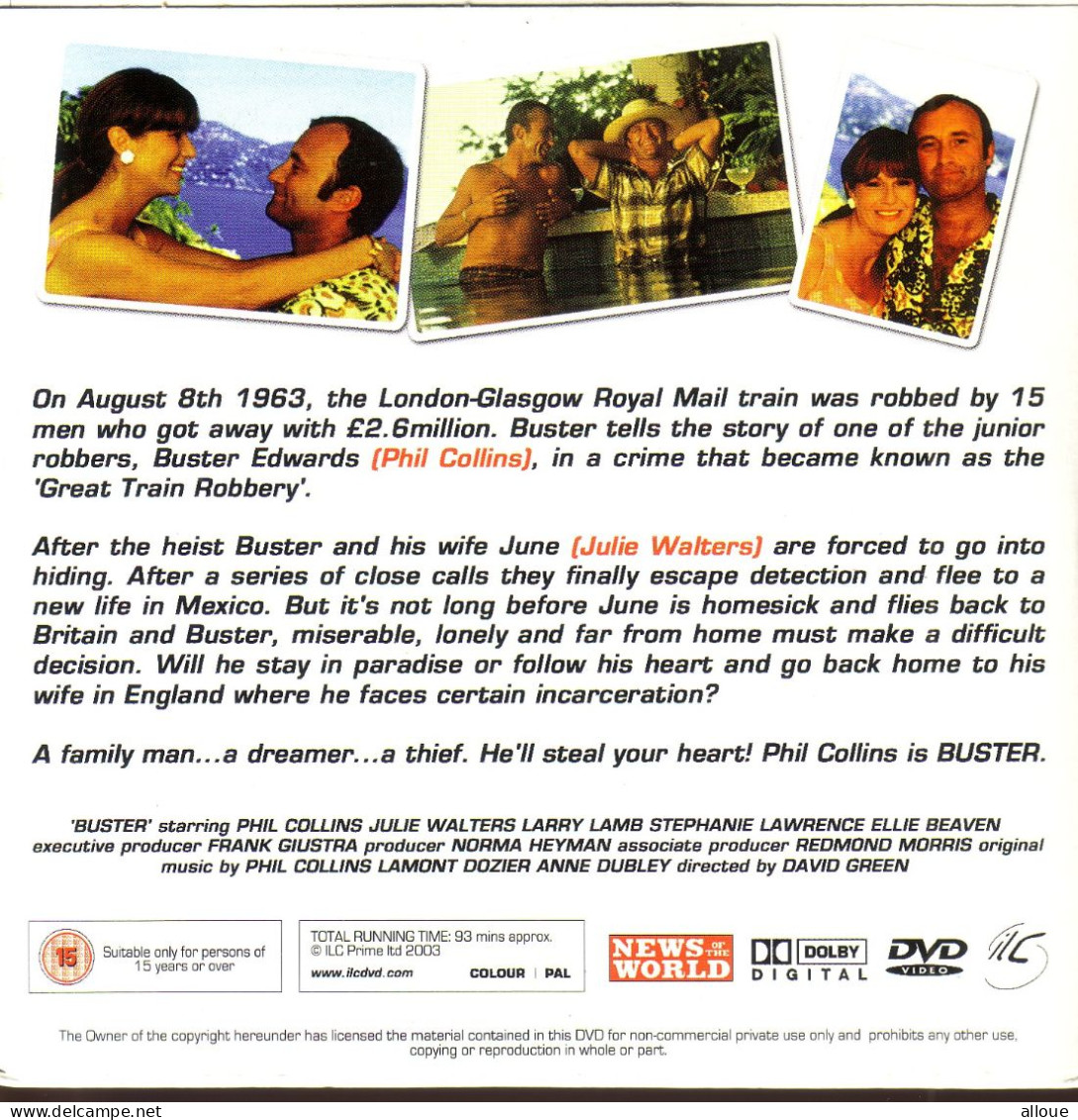 PHIL COLLINS - JUDY WALTERS IN BUSTER  - DVD NEWS WORLD   - POCHETTE CARTON - Musik-DVD's