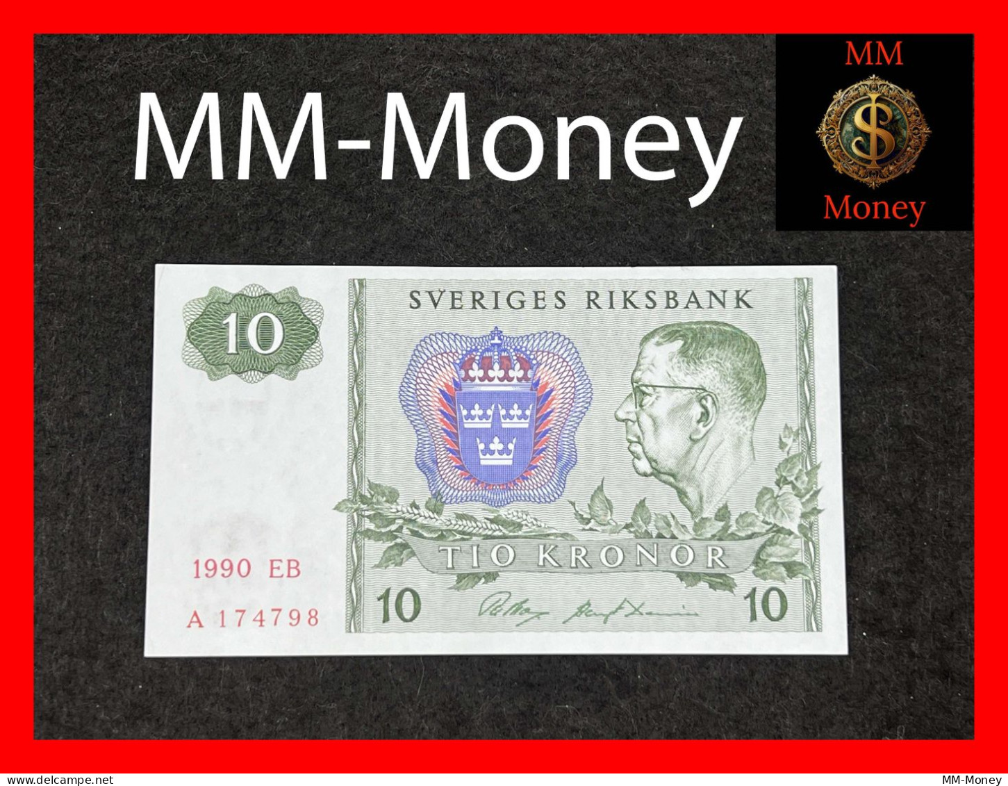 SWEDEN 10 Kronor 1990  P. 52  *last Date*  UNC - Suède