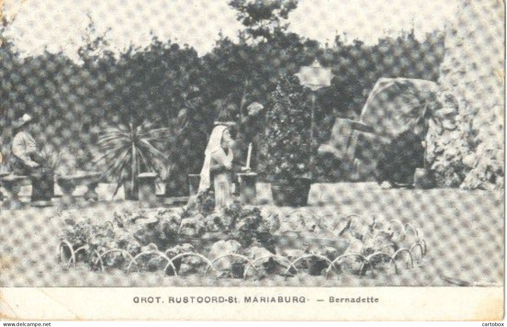 St. Mariaburg, Grot Rustoord St. Mariaburg - Bernadette  (Een Raster Op De Kaart Is Veroorzaakt Door Het Scannen) - Brasschaat
