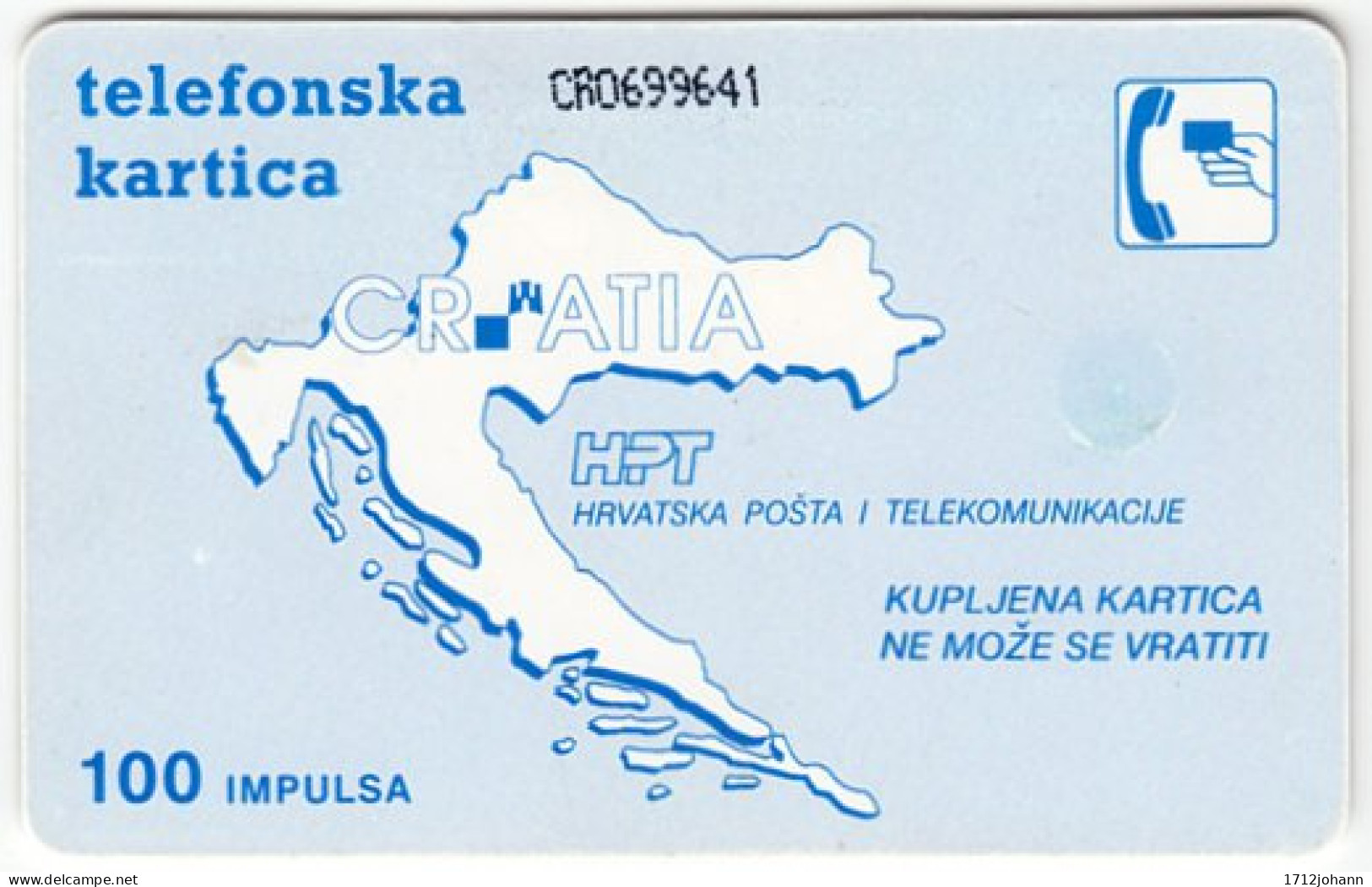 CROATIA C-588 Chip HPT - Communication, Mobile Phone - Used - Croacia