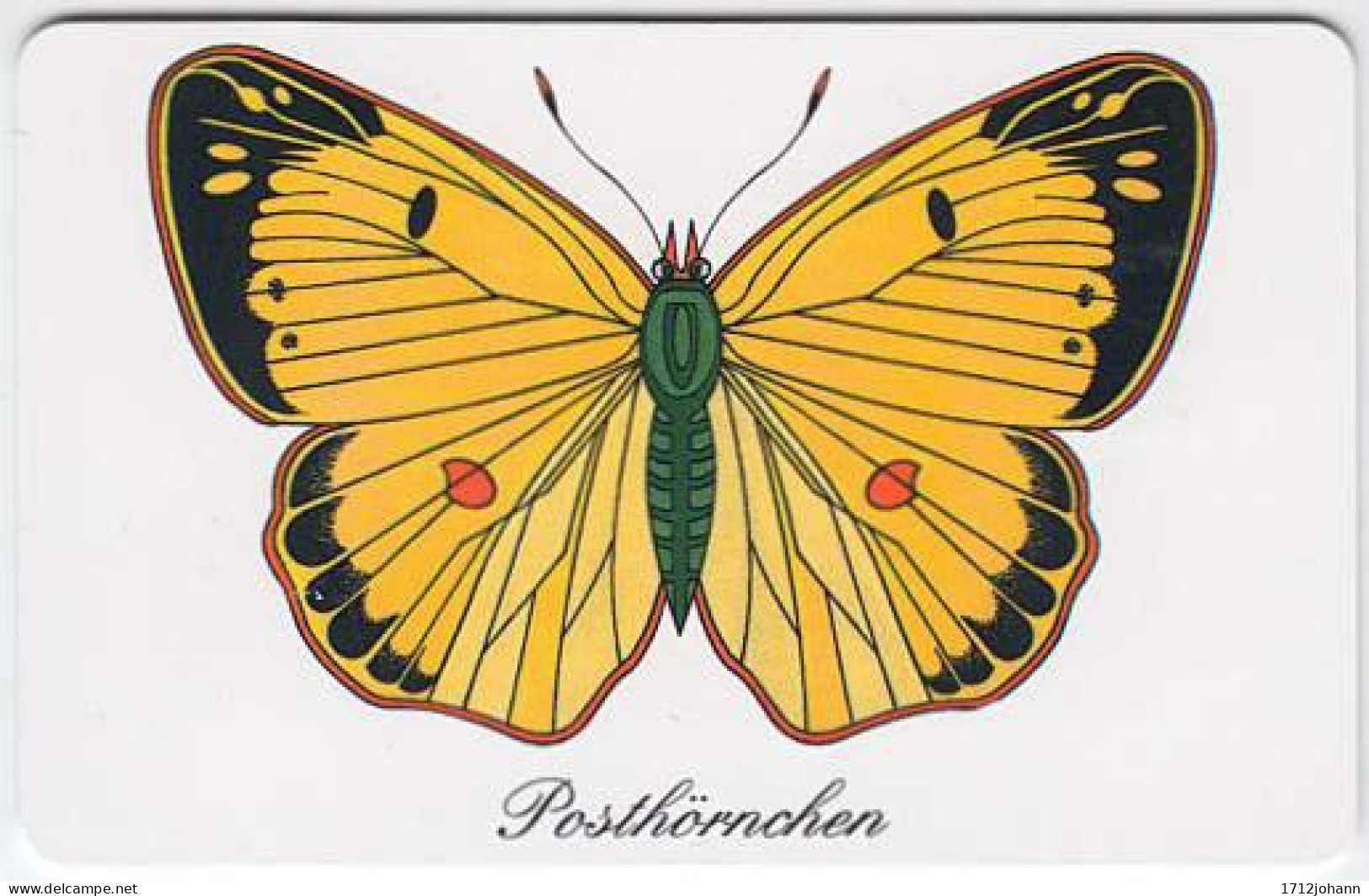 GERMANY PD-Serie A-102 - PD 13/98 - Painting, Animal, Butterfly - Used - P & PD-Series: Schalterkarten Der Dt. Telekom