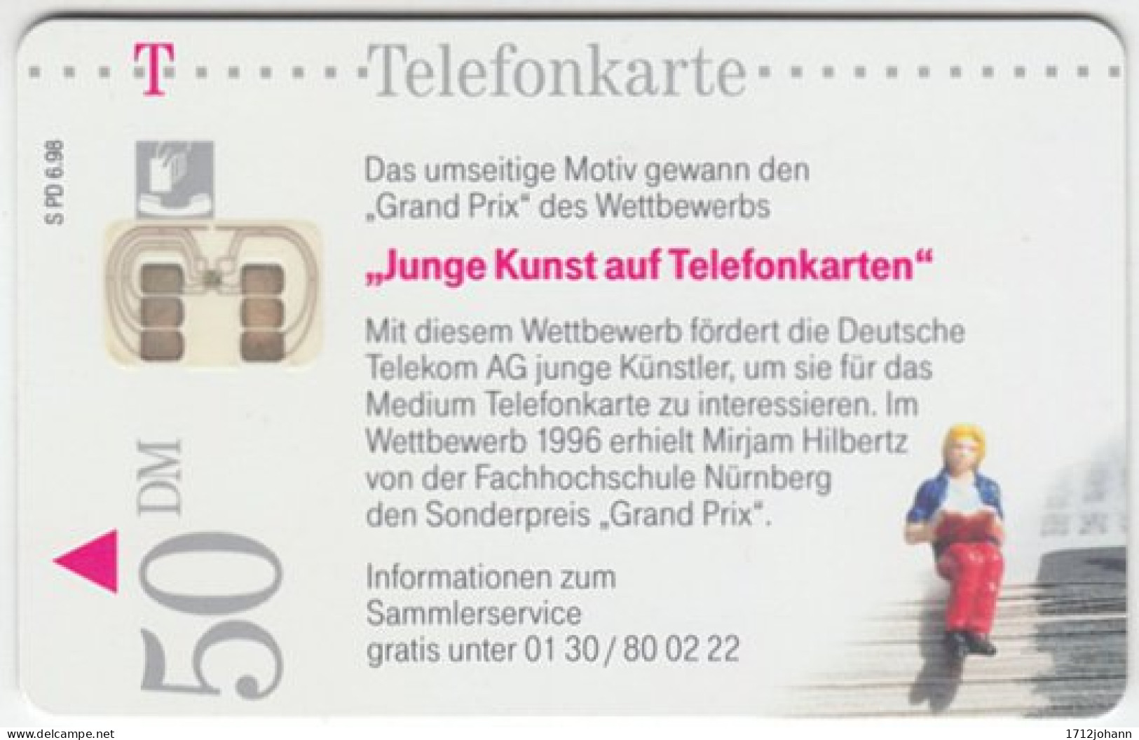 GERMANY PD-Serie A-382 - 6.98 (4801) - Modern Art (4330, Matt) - Used - P & PD-Series: Schalterkarten Der Dt. Telekom
