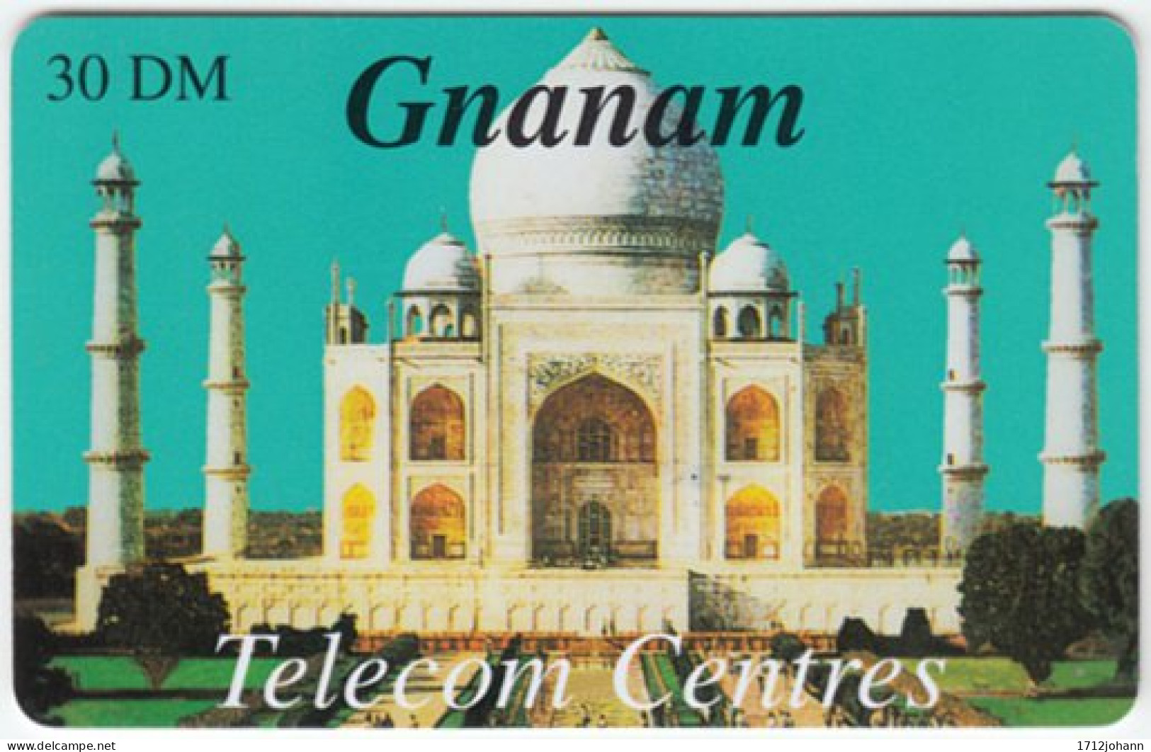 GERMANY Prepaid A-803 - Gnanam - Landmark, Taj Mahal - Used - [2] Prepaid