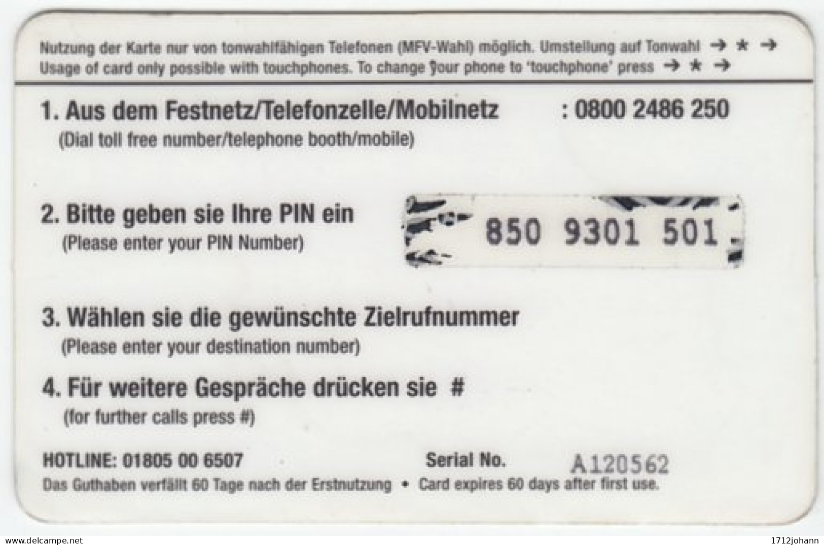 GERMANY Prepaid A-894 - NewGalaxy - Used - GSM, Voorafbetaald & Herlaadbare Kaarten