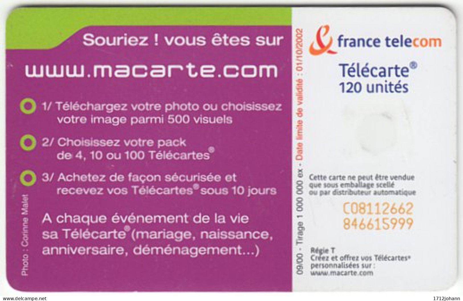 FRANCE C-337 Chip Telecom - People, Child - Used - 2000
