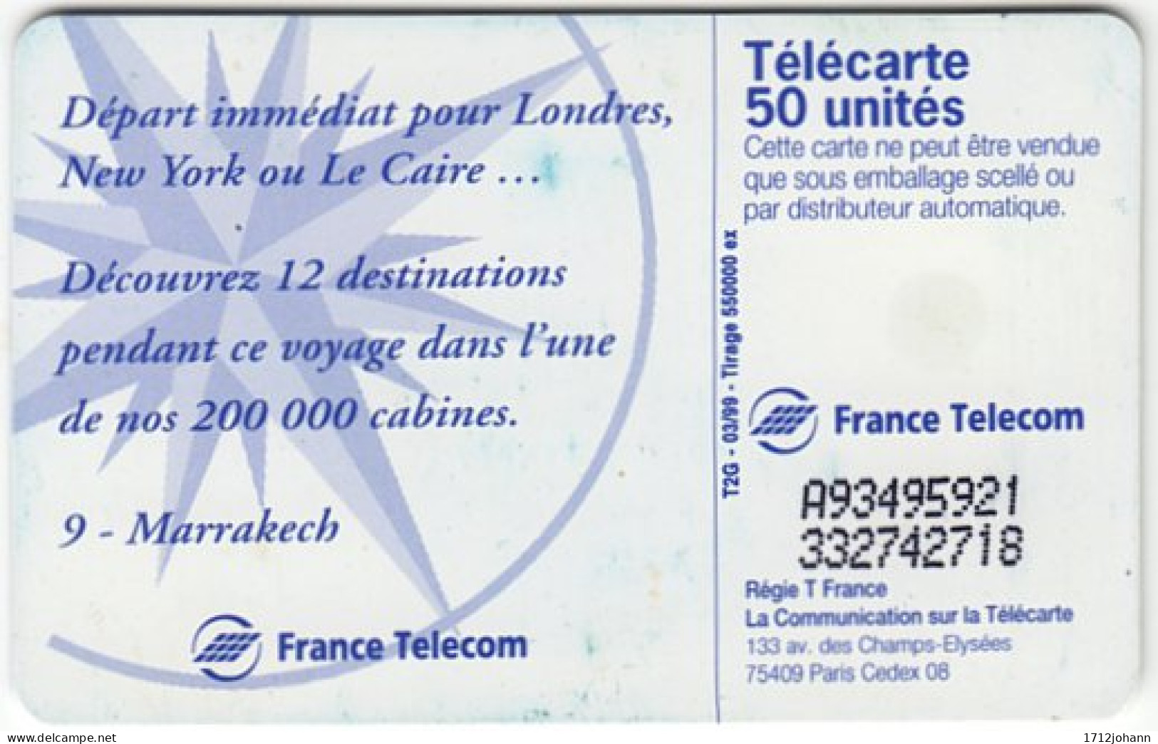 FRANCE C-346 Chip Telecom - Used - 1999