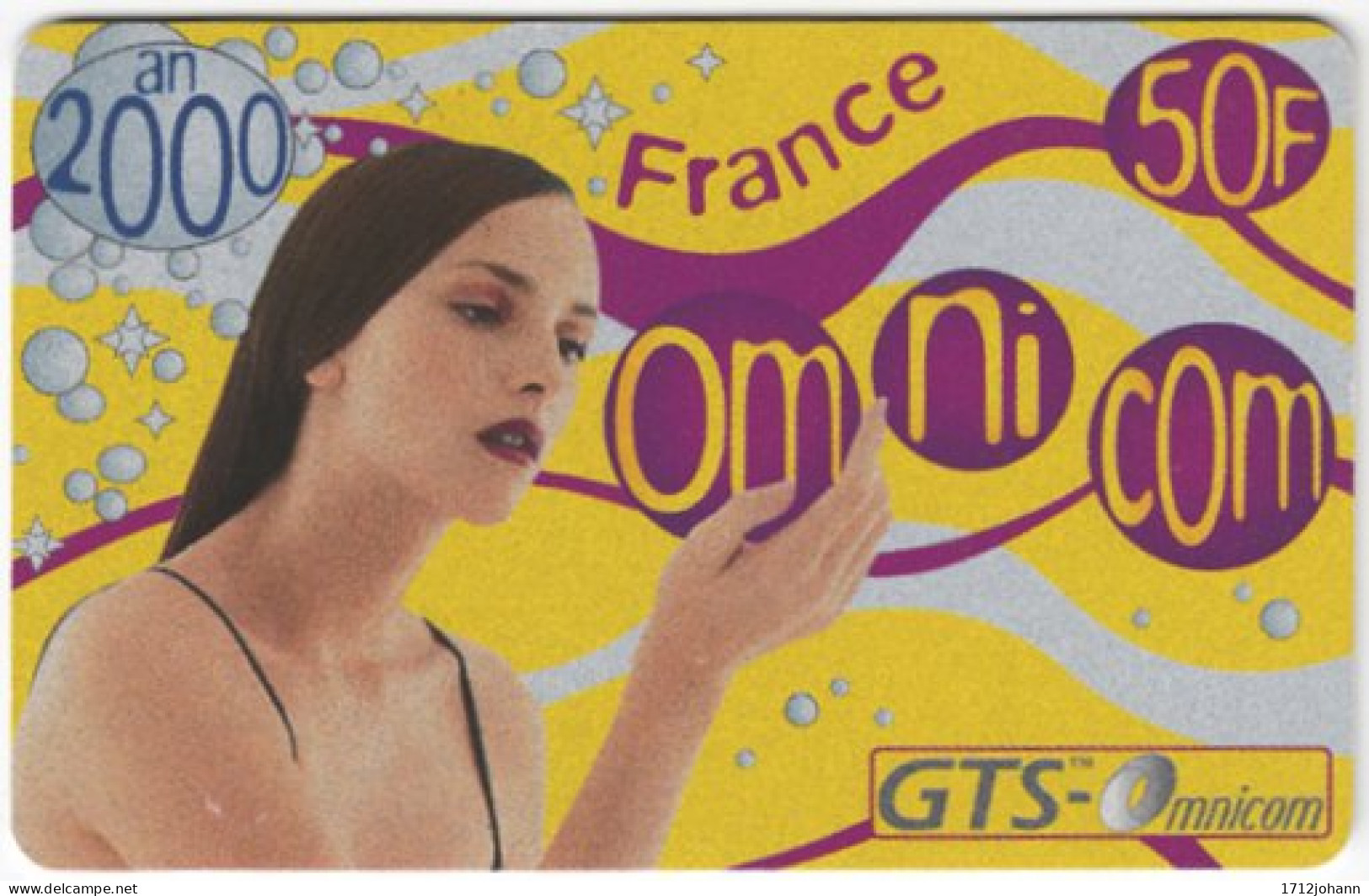 FRANCE C-499 Prepaid GTS - People, Woman - Used - Cellphone Cards (refills)