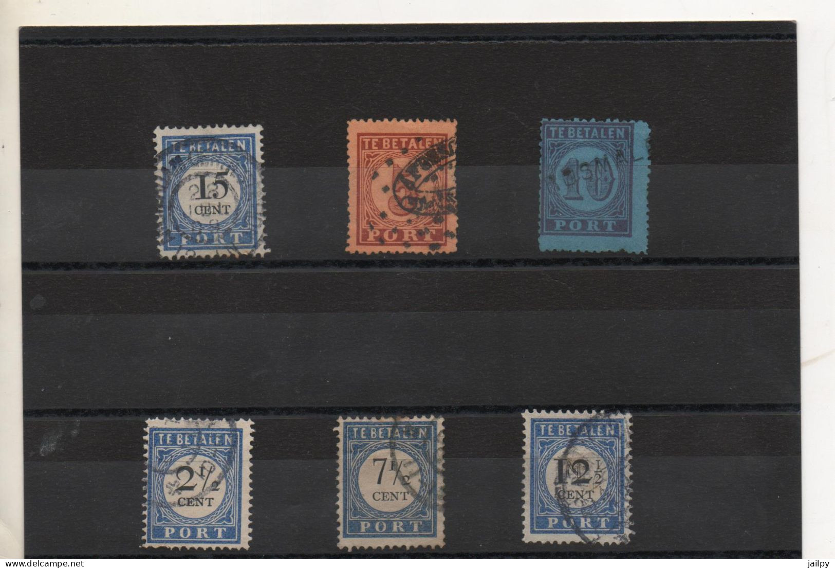 PAYS-BAS    6 Timbres    Taxe   Oblitérés - Postage Due