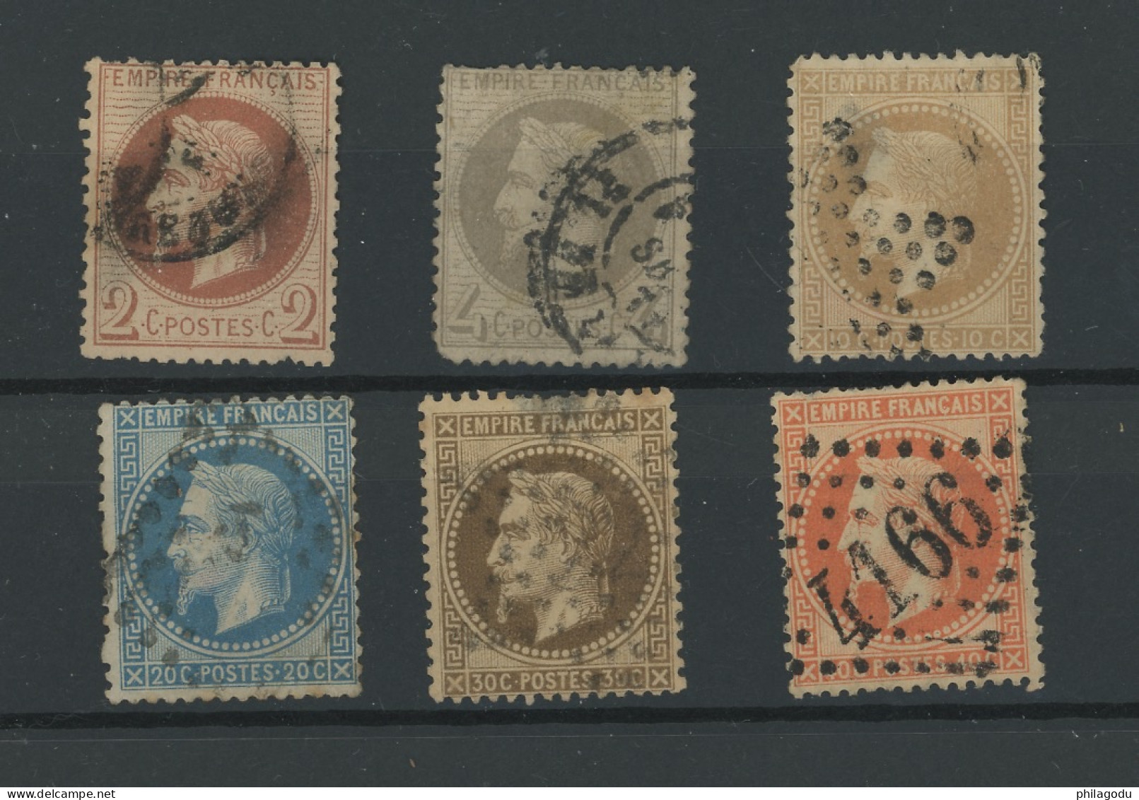 1863-67  Napoléon III, Empire Français, Entre 16 Et 32, Cote 2019:  220 € - 1863-1870 Napoleone III Con Gli Allori