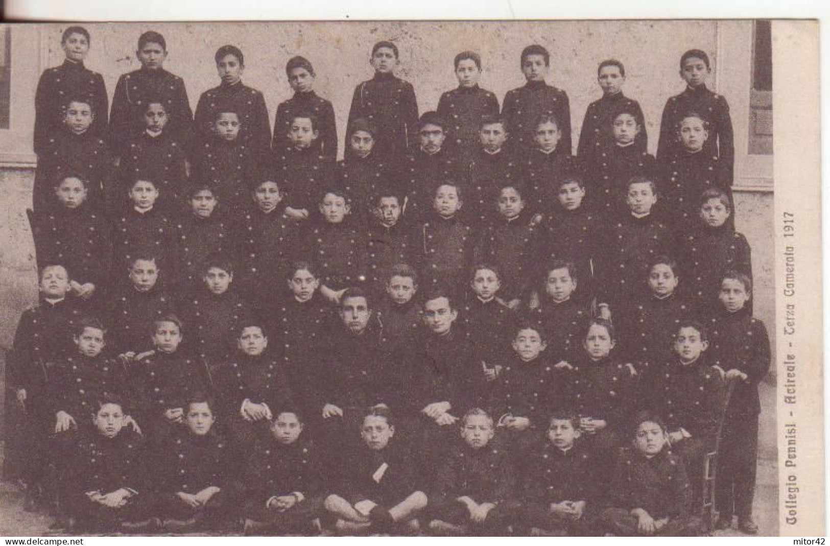 385-Collegio Pennisi-Foto Annuale Prima Camerata 1917.SENZA Stemma - Acireale