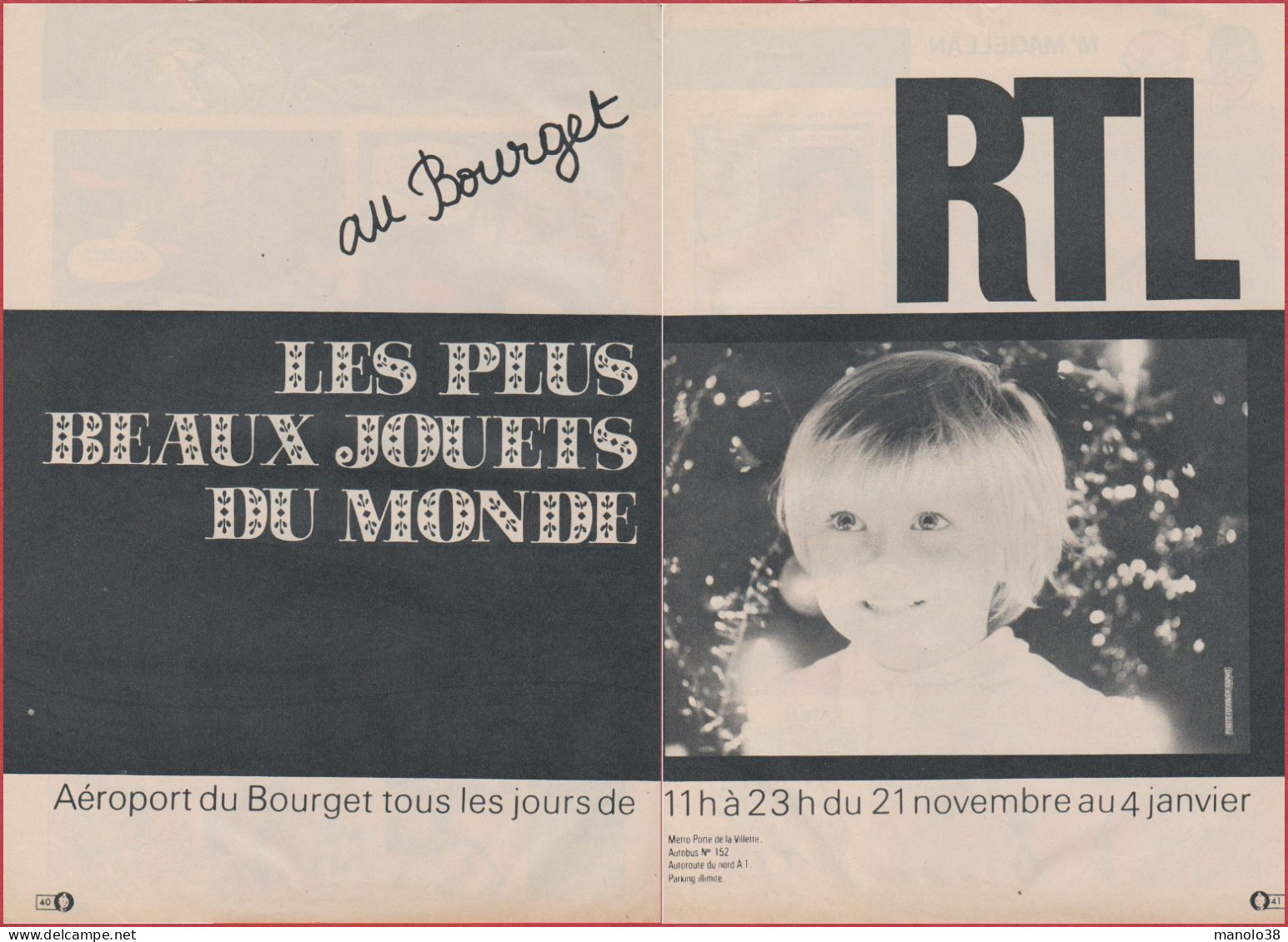 RTL. Radio. Les Plus Beaux Jouets Du Monde Au Bourget. 1969. - Werbung