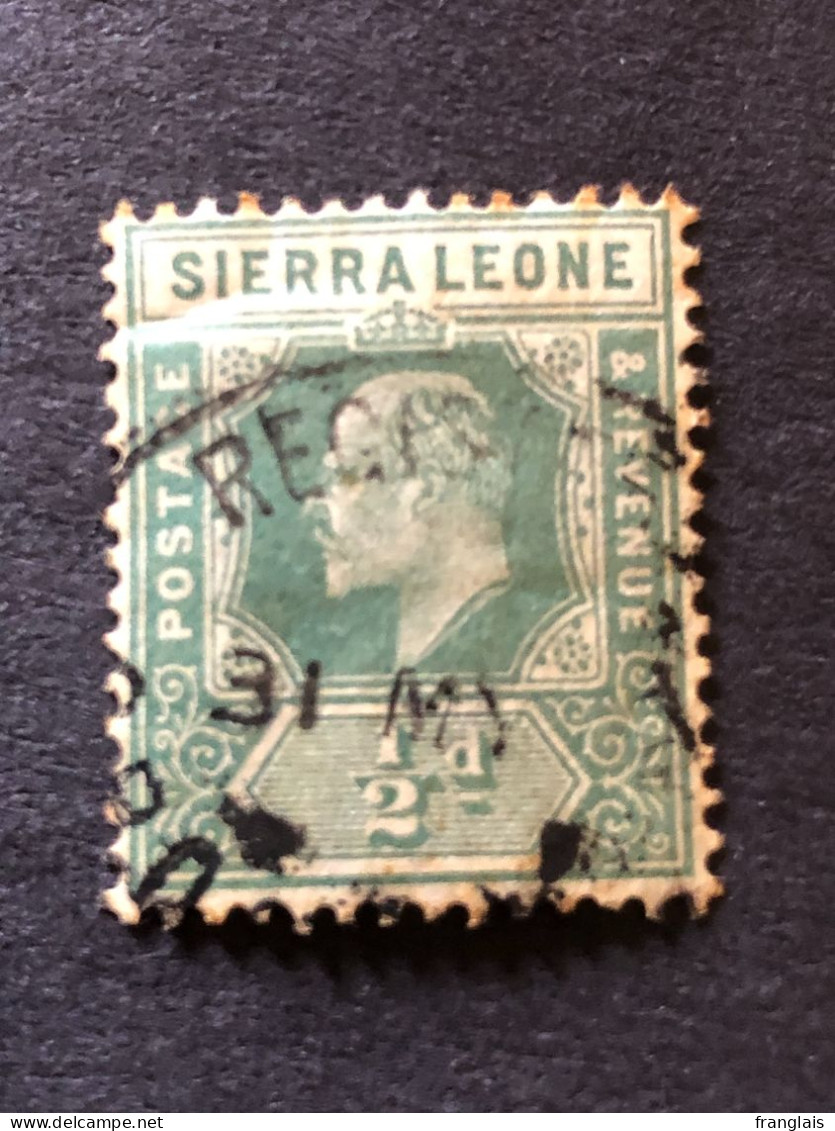 SIERRA LEONE SG 112   1/2d Blue Green    CV £3.50 - Sierra Leone (...-1960)