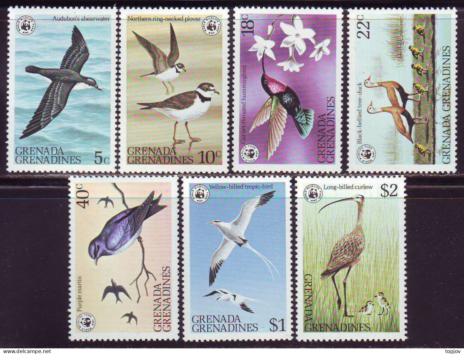 GRENADA GRENADINES - BIRDS  WWF. - **MNH - 1976 - Unused Stamps