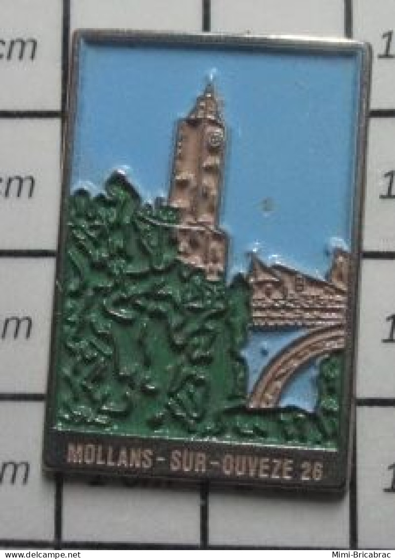 1920 Pin's Pins / Beau Et Rare / VILLES / MOLLANS SUR OUVEZE EGLISE CLOCHER DROME - Cities