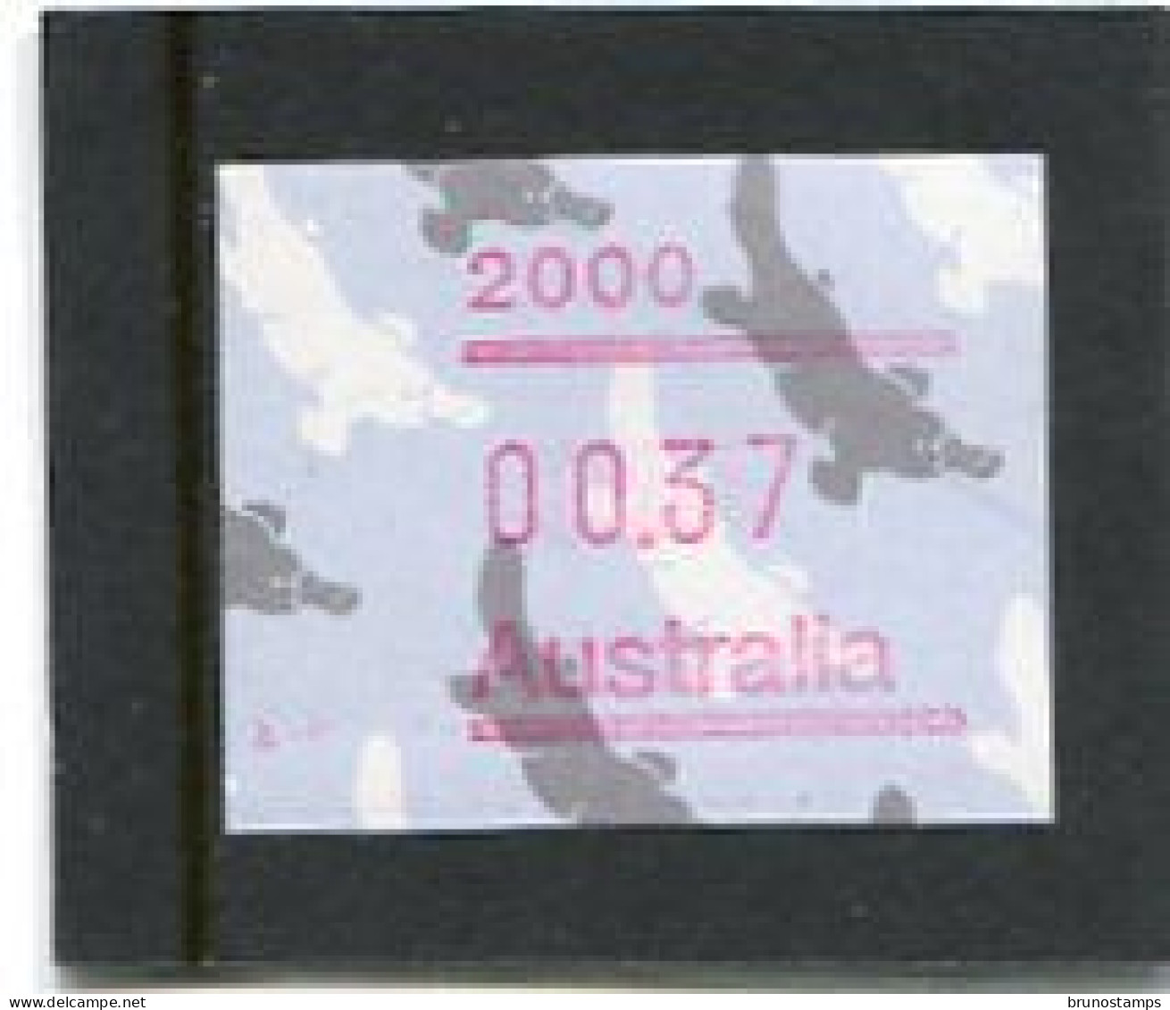 AUSTRALIA - 1987   37c  FRAMA  PLATYPUS  POSTCODE  2000 (SYDNEY)  MINT NH - Machine Labels [ATM]