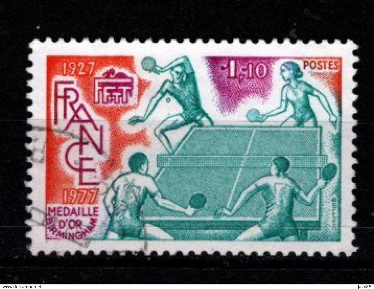 - FRANCE - 1977 - YT N° 1961 - Oblitéré - Tennis De Table - Oblitérés