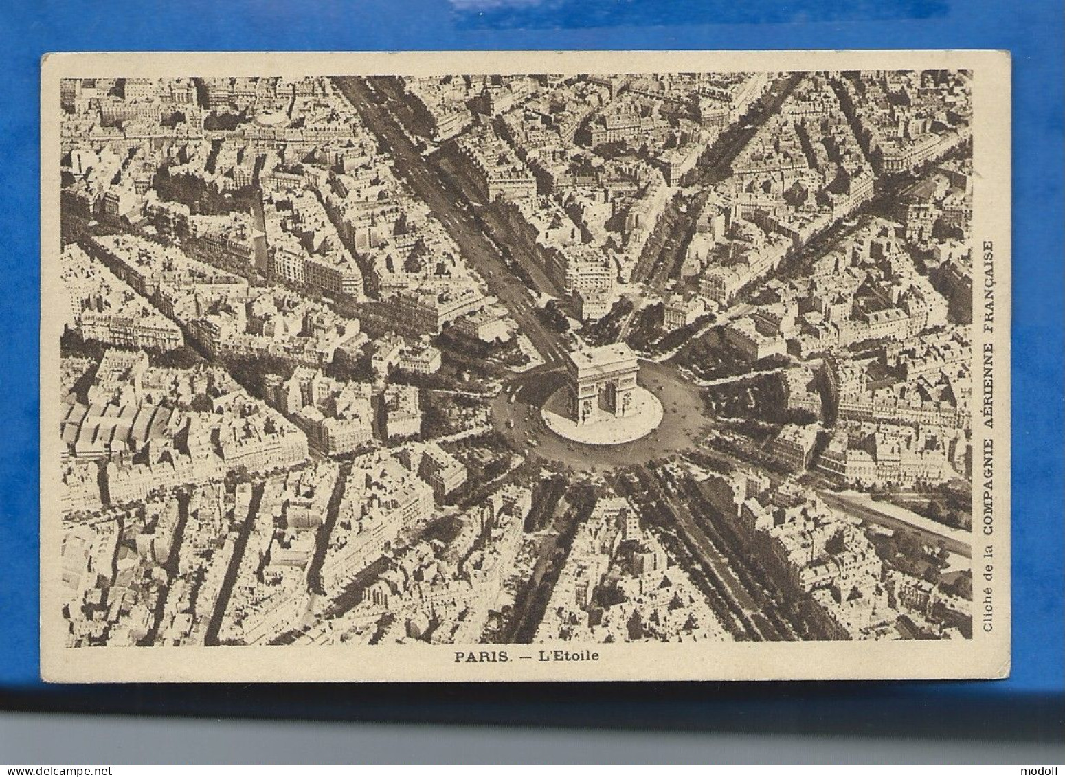 CPA - 75 - Paris - (Vue Aérienne Place De L'Etoile) - Cliché De La Compagnie Aérienne Française - Circulée En 1927 - Arc De Triomphe